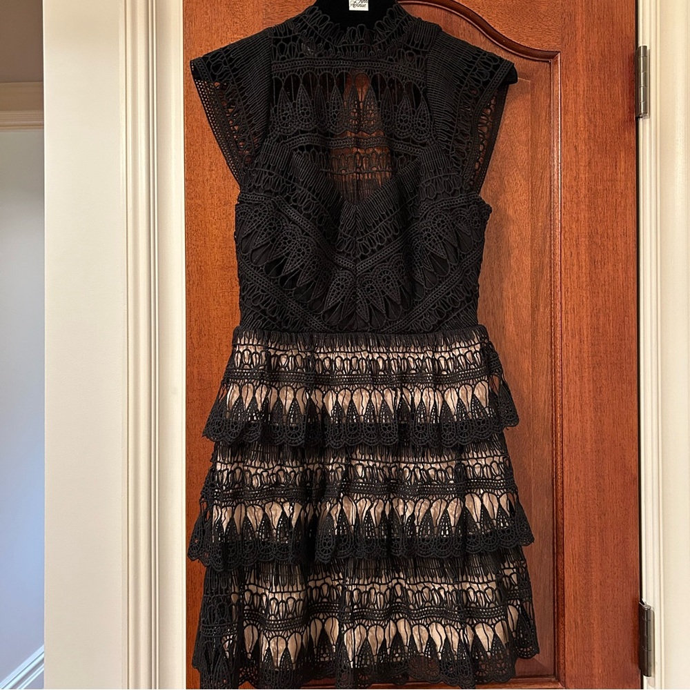BEBE open back evening dress